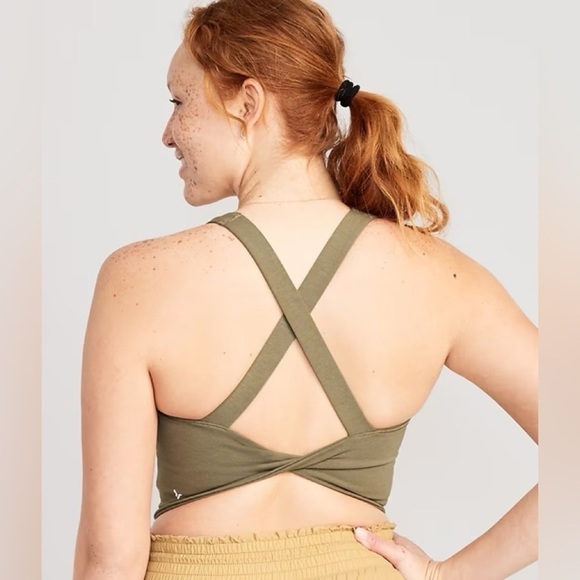 NWT! Fir Tree Light Support PowerChill Cross-Back Longline Sports Bra -Size XS🤎 - Picture 3 of 7